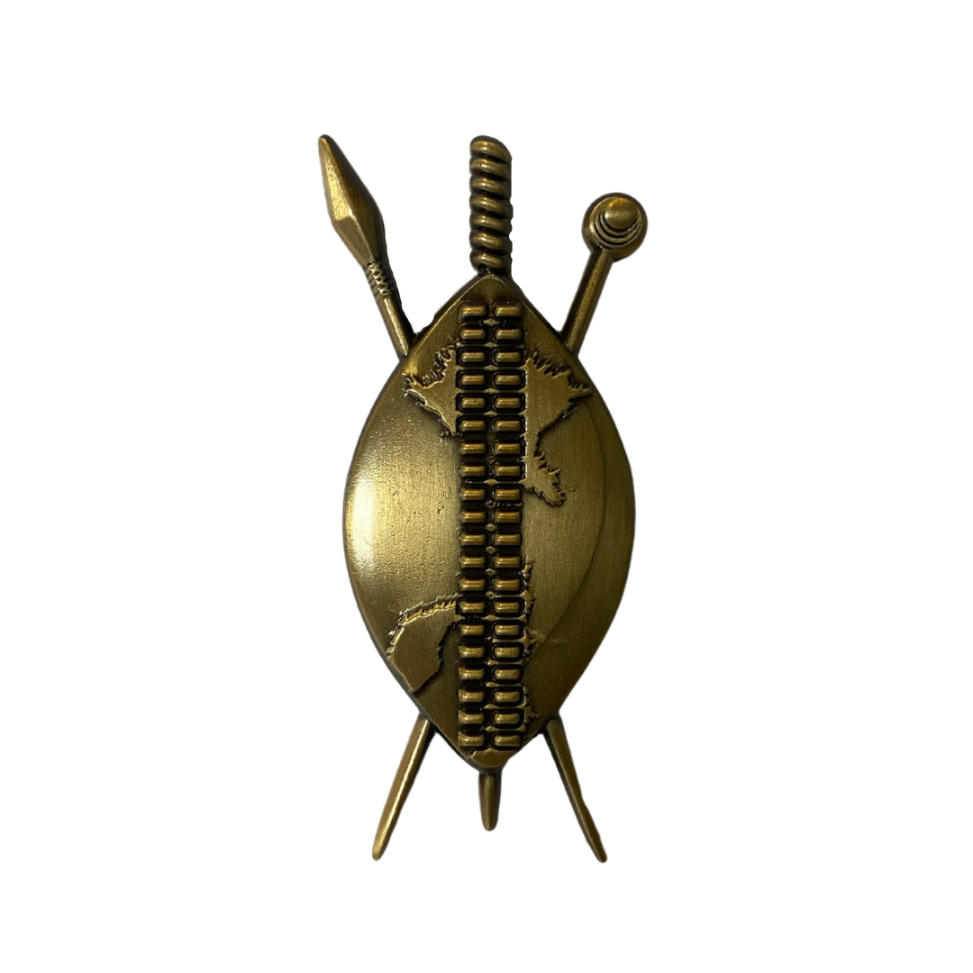 Zulu Shield Pin (Bronze)